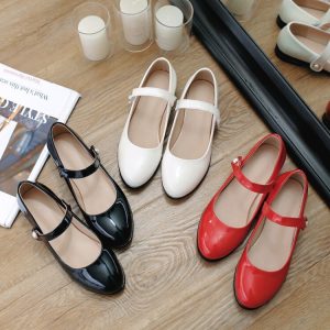 Fashion Flat Shoes Round Toe PU Spring 2021 - Style a.html