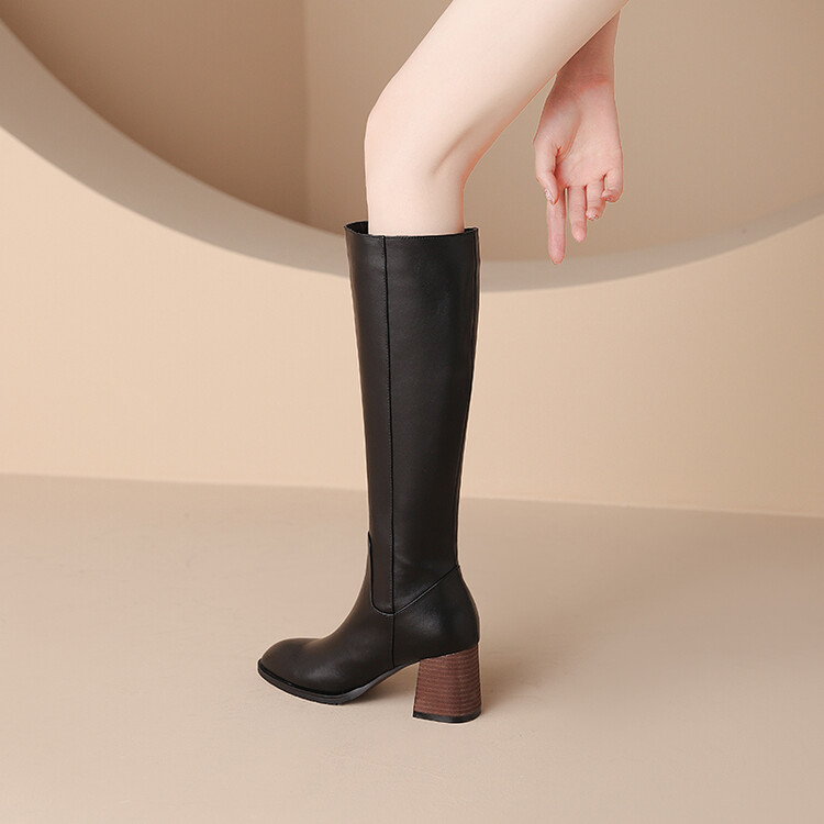 Women's High Shaft Pointed Toe Side Zip Fashion Boots - Style o.html - Image 3