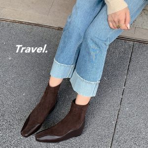 Stretch Sock Boots with Chunky Platform Heel